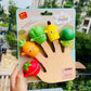 5 pcs Fruit Series And Vegetable Finger Puppets